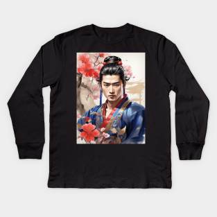 A young man from an ancient dynasty Kids Long Sleeve T-Shirt